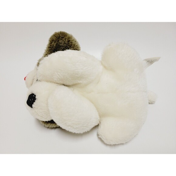 Saint Bernard Puppy Dog Plush Red Santa Hat Vtg Stuffed Animal Toy 10" Taiwan - Picture 9 of 10